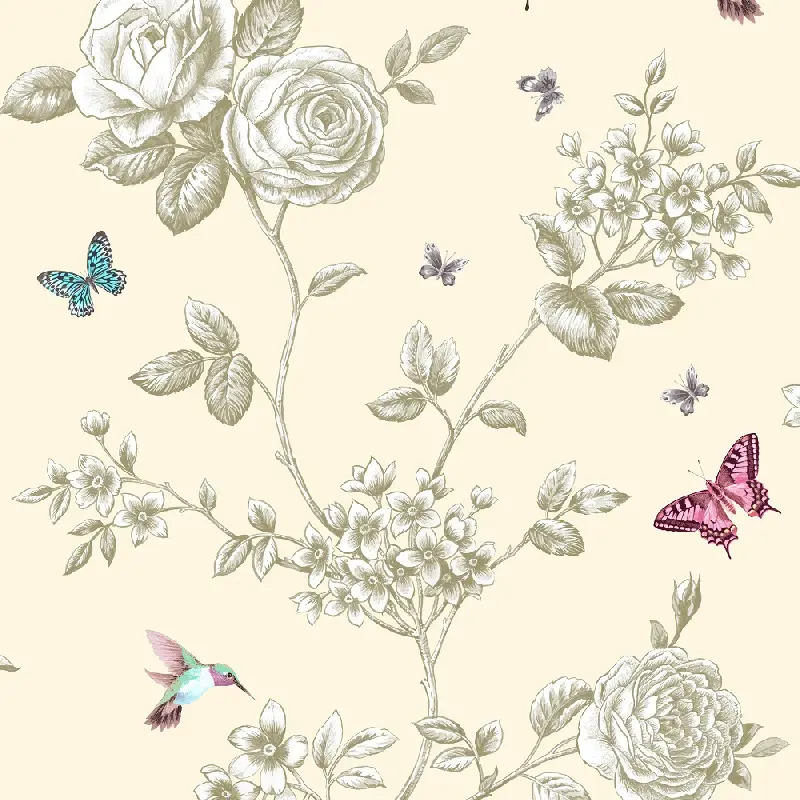 Обои A14601 Grandeco Ideco Garden Rose