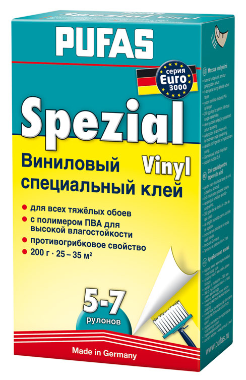 Обойный клей Pufas EURO 3000 Spezial Виниловый специальный 200 г