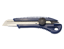 Нож с отламывающимся лезвием с металической направляющей 18 мм